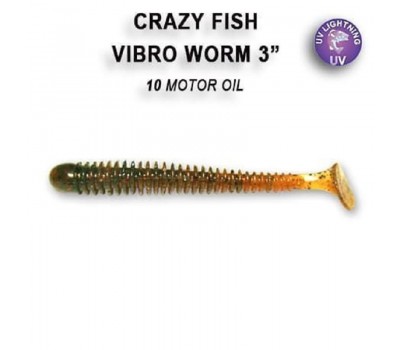 Приманка Crazy Fish VIBRO WORM 3 11-75-10-6 5у