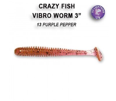 Приманка Crazy Fish VIBRO WORM 3 11-75-13-6 5у