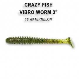 Приманка Crazy Fish VIBRO WORM 3 11-75-16-6 5у