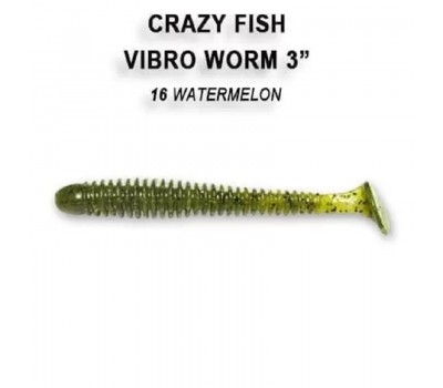 Приманка Crazy Fish VIBRO WORM 3 11-75-16-6 5у