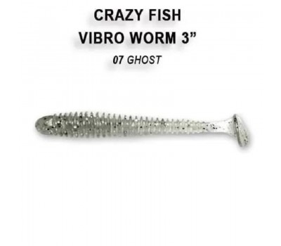 Приманка Crazy Fish VIBRO WORM 3 11-75-7-6 5у