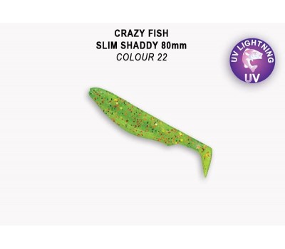 Приманка Crazy Fish SLIM SHADDY 3.2 56-80-22-7-F 5y