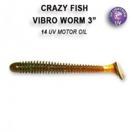 Приманка Crazy Fish VIBRO WORM 3 11-75-14-6 5у