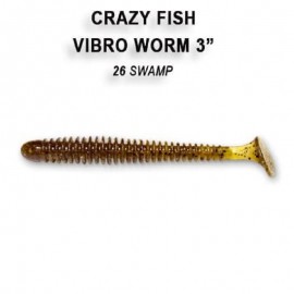 Приманка Crazy Fish VIBRO WORM 3 11-75-26-6 5у