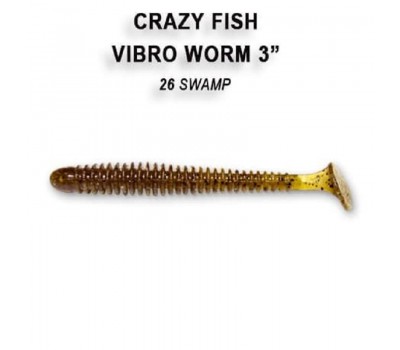 Приманка Crazy Fish VIBRO WORM 3 11-75-26-6 5у