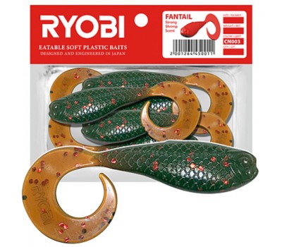 Риппер-твистер Ryobi FANTAIL (62mm), цвет CN003 (old whiskey), (5шт)