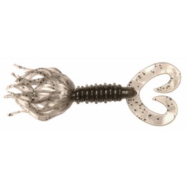 Силикон Big Bite Baits Double Tail Skirted Grub 5 Smoke PPR 8у