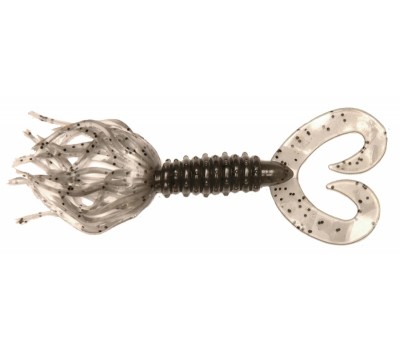 Силикон Big Bite Baits Double Tail Skirted Grub 5 Smoke PPR 8у