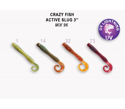Приманка Crazy Fish Active slug 3  30-70-M96-6 кальмар