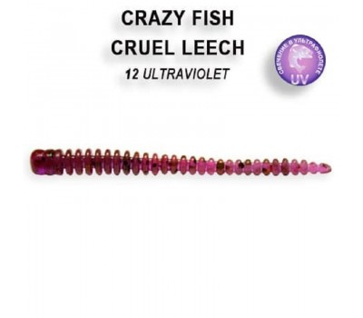 Приманка Crazy Fish Cruel leech 2.2 8-55-12-6 кальмар 8y