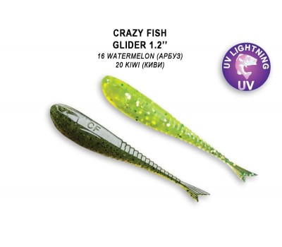 Приманка Crazy Fish Glider 1,2 70-30-16/20-6 кальмар 16y