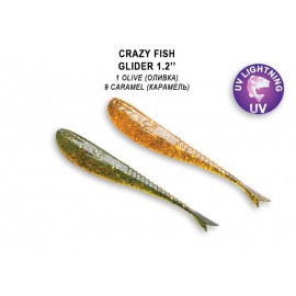 Приманка Crazy Fish Glider 1,2 70-30-1/9-6 кальмар 16y