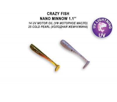 Приманка Crazy Fish Nano Minnow 1,1 68-27-14/25-6 кальмар 16y