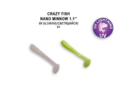 Приманка Crazy Fish Nano Minnow 1,1 68-27-89/91-6 кальмар 16y