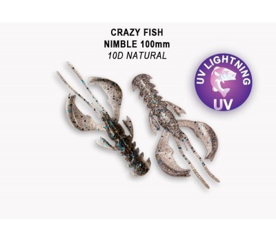 Приманка Crazy Fish Nimble 4 43-100-3d-6-V кальмар 5y