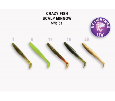 Приманка Crazy Fish Scalp minnow 3.2 7-80-M51-6 кальмар