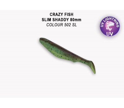 Приманка Crazy Fish Slim shaddy 3.2 56-80-502SL-7 креветка+кальмар 5y