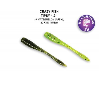 Приманка Crazy Fish Tipsy 1,2 69-30-16/20-6 кальмар 16y