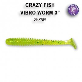 Приманка Crazy Fish Vibro worm 3 11-75-20-6 кальмар 5y