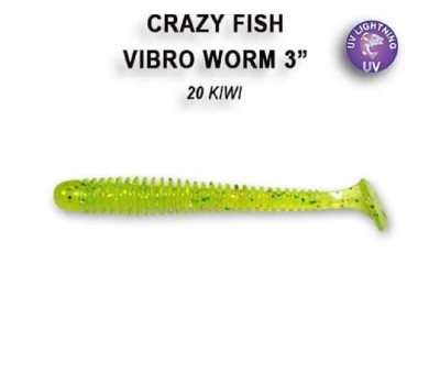 Приманка Crazy Fish Vibro worm 3 11-75-20-6 кальмар 5y