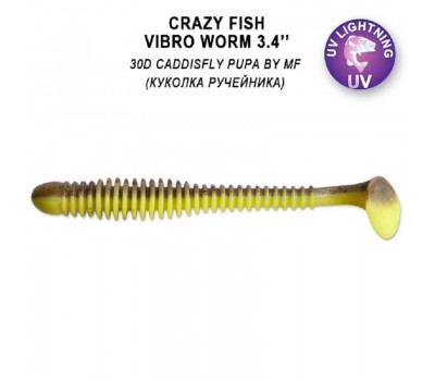 Приманка Crazy Fish Vibro worm 3.4 13-85-30d-6 кальмар
