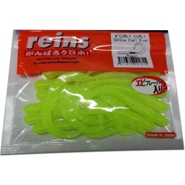 Силиконовая приманка REINS CURLY CURLY  129-Glow Chart Silver