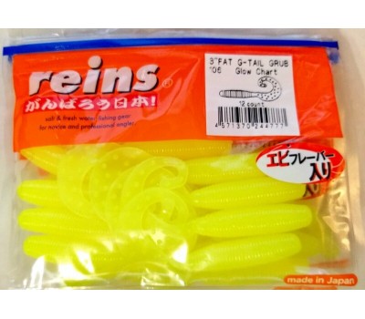 Силиконовая приманка REINS FAT G TAIL GRUB 2  106-Glow Chart. 20у