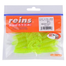 Силиконовая приманка REINS FAT G TAIL GRUB 3 Цв. 431-Chart Silver Glitter