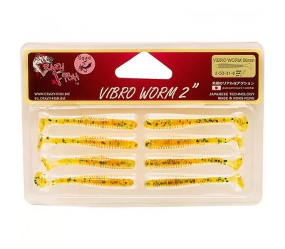 Приманка Crazy Fish VIBRO WORM 2 3-50-31-6 8у