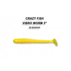 Приманка Crazy Fish VIBRO WORM 3 11-75-3-6 5у