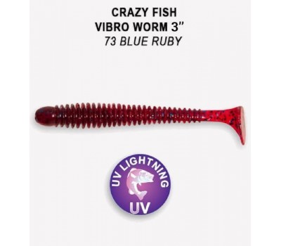 Приманка Crazy Fish VIBRO WORM 3 11-75-73-6 5у