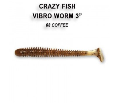 Приманка Crazy Fish VIBRO WORM 3 11-75-8-1 5у