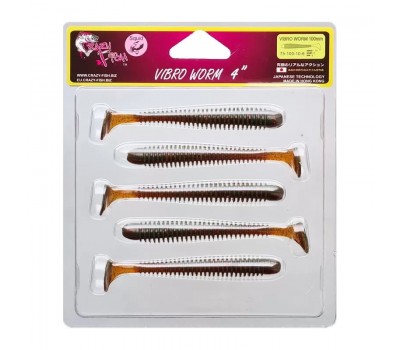 Приманка Crazy Fish VIBRO WORM 4 75-100-10-6 5у