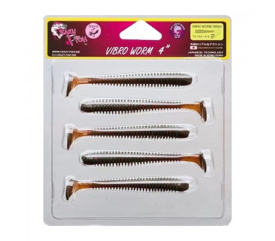 Приманка Crazy Fish VIBRO WORM 4 75-100-14-6 5у
