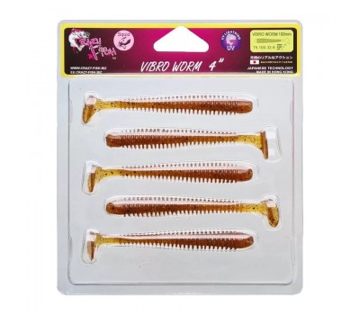 Приманка Crazy Fish VIBRO WORM 4 75-100-32-6 5у