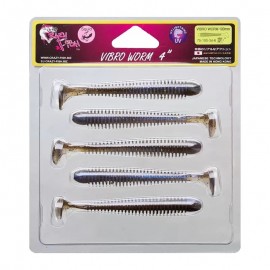Приманка Crazy Fish VIBRO WORM 4 75-100-3d-6 5у