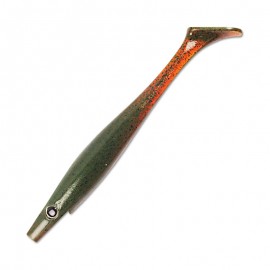 Силиконовая приманка Strike Pro Pig Shad Nano, 150 мм, 21 гр, цвет: Motor Oil Pepper, (уп./4шт.), (SP-172D#C017)