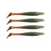 Силиконовая приманка Strike Pro Pig Shad Nano, 150 мм, 21 гр, цвет: Motor Oil Pepper, (уп./4шт.), (SP-172D#C017)
