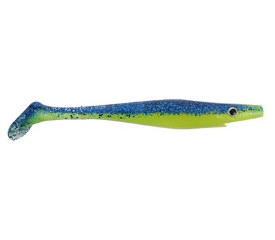 Силиконовая приманка Strike Pro Pig Shad Nano, 150 мм, 21 гр, цвет: Zander Queen, светящийся, (уп./4шт.), (SP-172D#008)