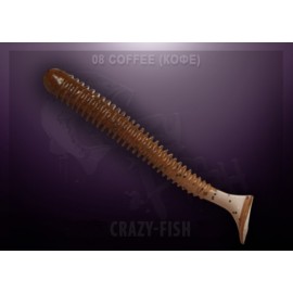 Приманка Crazy Fish VIBRO WORM 3-5-8-1 анис