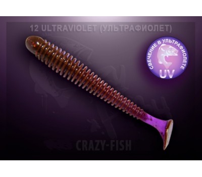 Приманка Crazy Fish VIBRO WORM 3,4`` 12-8,5-12-6