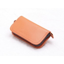 Кошелек Kibas для блесен коричневый кожа M 10х19х2.5см