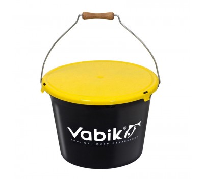Ведро для прикормки Vabik PRO Black 18л без крышки