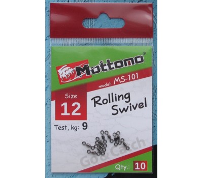 Вертлюг Mottomo Rolling Swivel №12 10 шт.