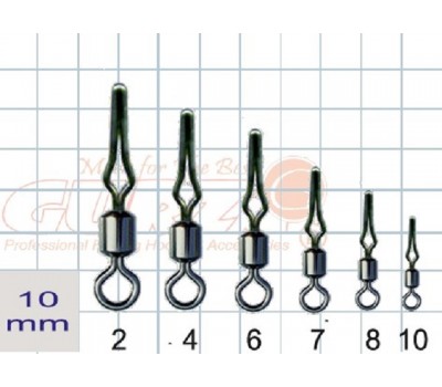 Вертлюжки Rolling swivel  Line clip # 12