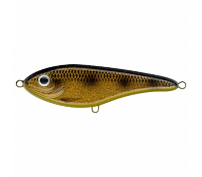 Воблер Джеркбейт Strike Pro Buster Jerk II Shallow Runner, 120 мм, 37 гр, Загл. 0,3м.-2,0м., Медленно всплывающий, цвет: JV009F Spotted Bullhead, (EG-049#JV009G)
