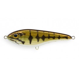 Воблер Джеркбейт Strike Pro Buster Jerk II Shallow Runner, 120 мм, 37 гр, Загл. 0,3м.-2,0м., Медленно всплывающий, цвет: C625F Mouth Bass, светящийся, (EG-049#C625F)