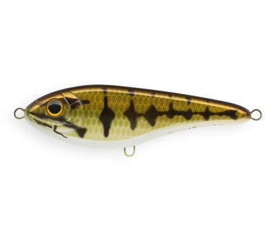 Воблер Джеркбейт Strike Pro Buster Jerk II Shallow Runner, 120 мм, 37 гр, Загл. 0,3м.-2,0м., Медленно всплывающий, цвет: C625F Mouth Bass, светящийся, (EG-049#C625F)